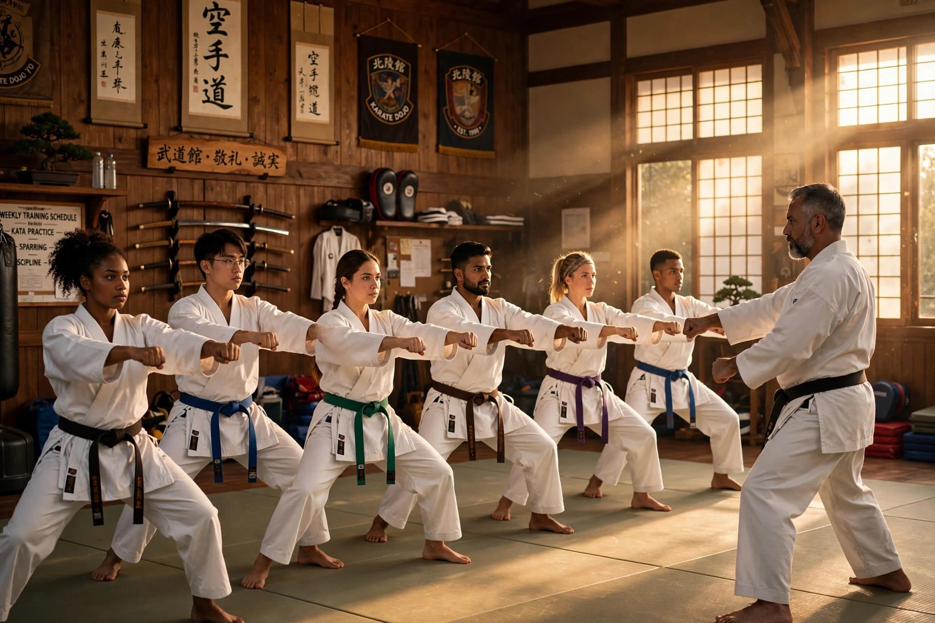 Karate training